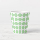 Tasse Latte Latte Mug-Green Pois (Devant)