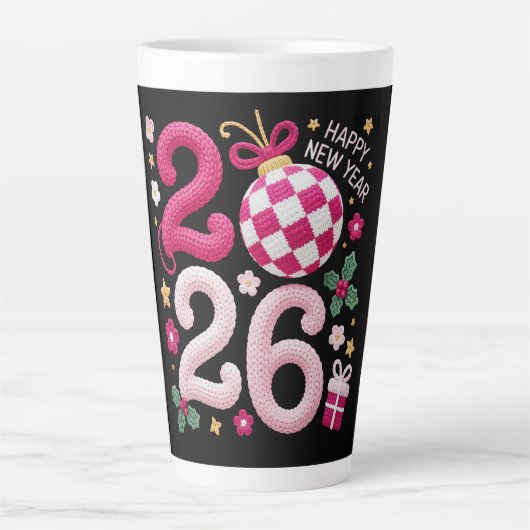Tasse Latte Latte Mug-Happy New Year 2026 (Devant)