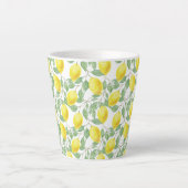 Tasse Latte Latte Mug-Lemons Imprimer (Devant)