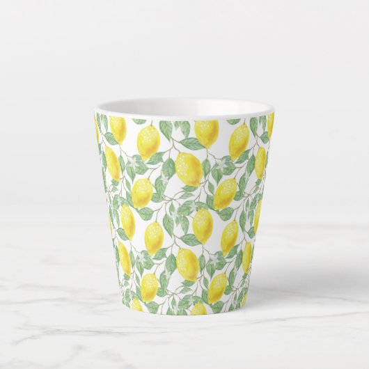 Tasse Latte Latte Mug-Lemons Imprimer (Devant)