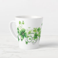 Latte Mug-St. Patricks Clovers