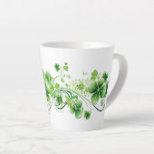Tasse Latte Latte Mug-St. Patricks Clovers (Angle droit)