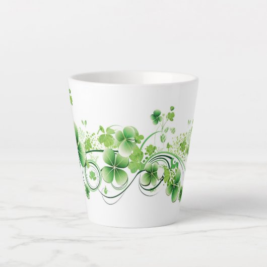 Tasse Latte Latte Mug-St. Patricks Clovers (Devant)
