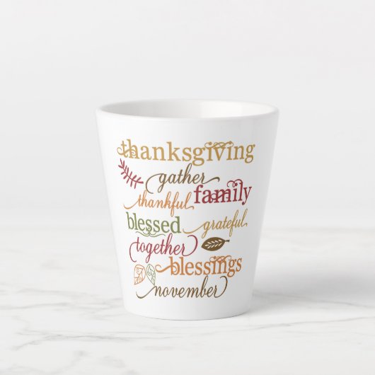 Tasse Latte Latte Mug-Thanksgiving (Devant)
