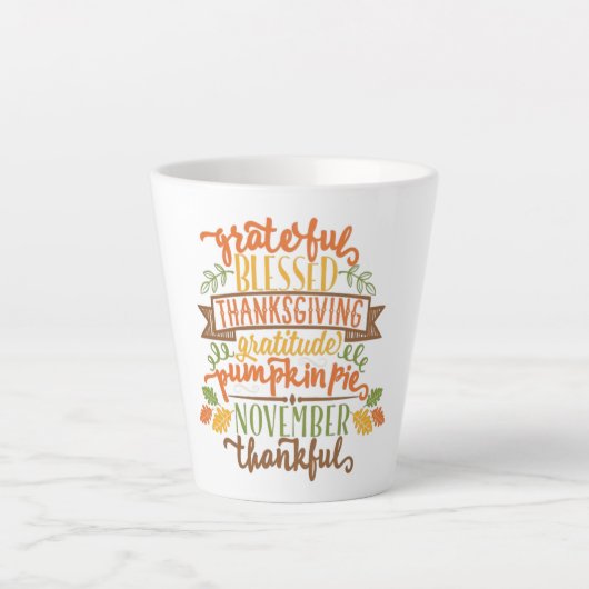 Tasse Latte Latte Mug-Thanksgiving (Devant)