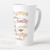 Tasse Latte Latte Mug-Thanksgiving (Angle droit)