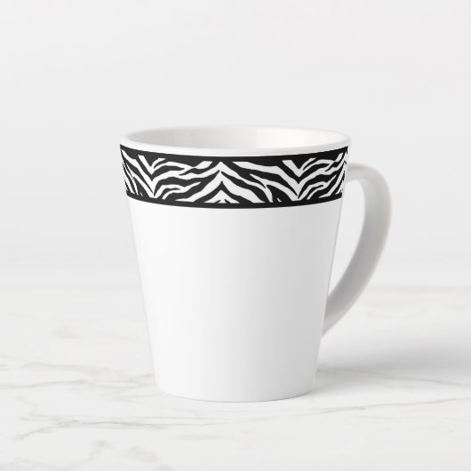 Tasse Latte Latte Mug-Zebra Print (Angle droit)