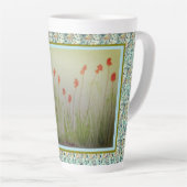 Tasse Latte Latte - Red Wildflowers (Angle droit)
