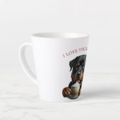 Tasse Latte Latte Rottweiler (Angle gauche)