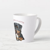 Tasse Latte Latte Rottweiler (Angle droit)