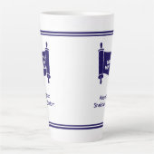 Tasse Latte LATTE : TORAH MINYAN, ADON OLAM SHABBAT SHALOM 17o (Devant)