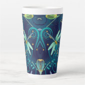 Tasse Latte Latte Turquoise des libellules (Devant)