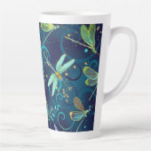 Tasse Latte Latte Turquoise des libellules (Droite)