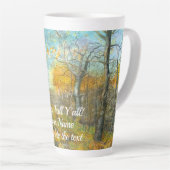 Tasse Latte L'automne doré dans une aquarelle en chênaie (Angle droit)