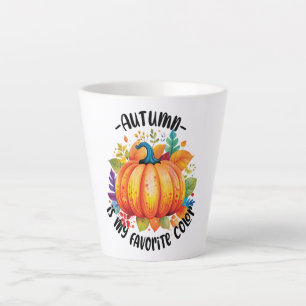 Tasse Latte L'automne est ma couleur préférée