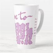Tasse Latte Lavender Floral Chunky Text Slogan With Name (Angle droit)