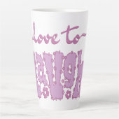Tasse Latte Lavender Floral Chunky Text Slogan With Name (Devant)