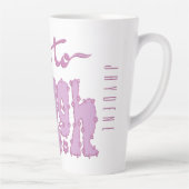 Tasse Latte Lavender Floral Chunky Text Slogan With Name (Droite)