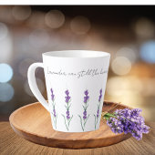 Tasse Latte Lavender Herbal Flowers Serenity