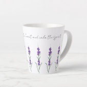Tasse Latte Lavender Herbal Flowers Serenity (Angle droit)