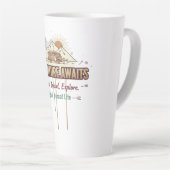 Tasse Latte L'aventure attend (Angle droit)