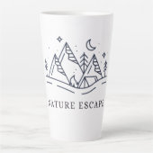 Tasse Latte "L'aventure Attend Graphique de Camping (Devant)