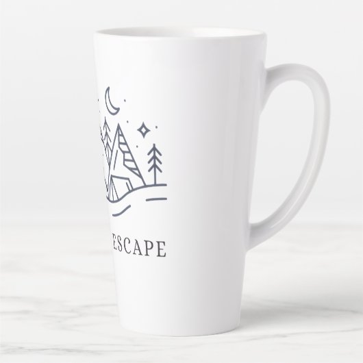 Tasse Latte "L'aventure Attend Graphique de Camping (Droite)