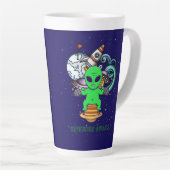 Tasse Latte l'aventure vous attend (Angle droit)