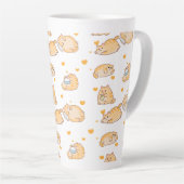 Tasse Latte Lazy Orange Cat (Angle droit)