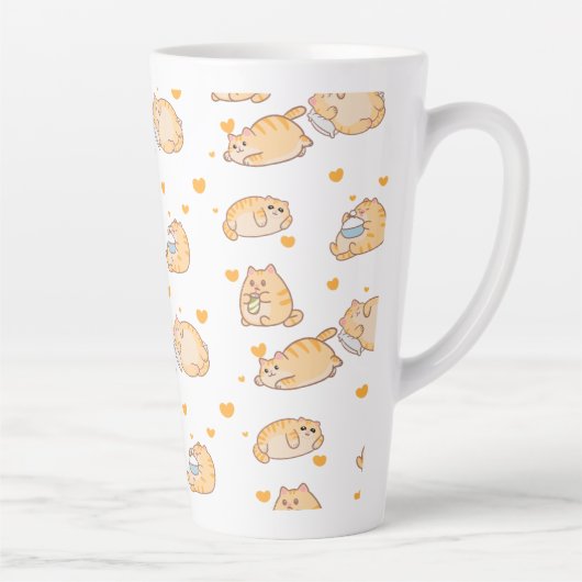 Tasse Latte Lazy Orange Cat (Droite)
