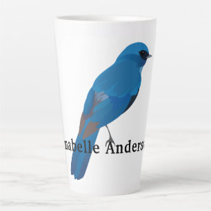 Tasse Latte Le Bluebird du bonheur personnalise