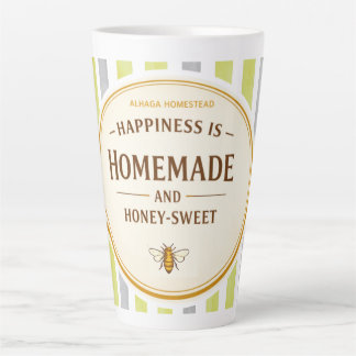 TASSE LATTE LE BONHEUR EST FAIT MAISON ET DOUX COMME DU MIEL -