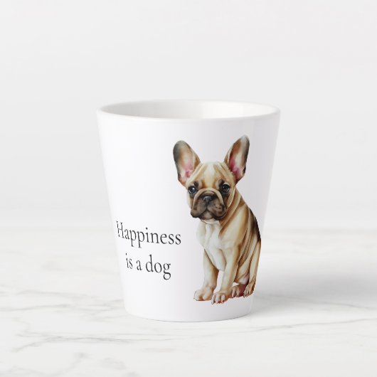 Tasse Latte Le bonheur est un chien (Devant)
