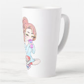 Tasse Latte Le bonheur est une coupe de café (Angle droit)