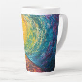 Tasse Latte Le bord de la dimension (Angle droit)