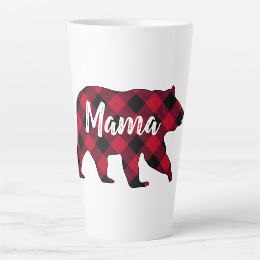 Tasse Latte Le Buffle rouge de l'ours de maman rustique a plan (Devant)