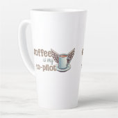 Tasse Latte Le café est mon copilote (Angle gauche)