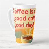 Tasse Latte Le café est une vie (Angle gauche)