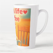 Tasse Latte Le café est une vie (Droite)