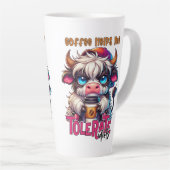 Tasse Latte Le café m'aide à tolérer les idiots  (Angle droit)