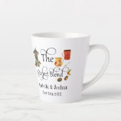 Tasse Latte Le Café Mariage Whimsical Mélange Parfait (Droite)