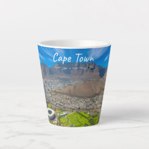 Tasse Latte Le Cap, Afrique du Sud - Vue de la Montagne de la