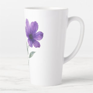 Tasse Latte Le charme des fleurs violettes