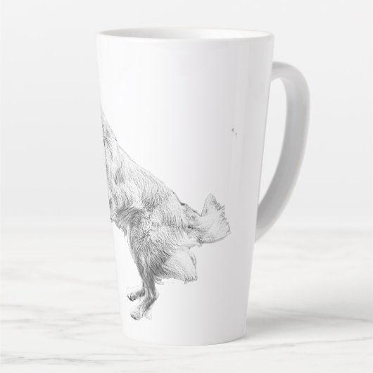 Tasse Latte Le ciel d'automne, l'esprit volant (Angle droit)