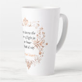 Tasse Latte Le coeur de la mère illuminant (Angle droit)