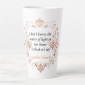 Tasse Latte Le coeur de la mère illuminant (Devant)