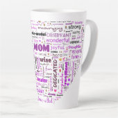 Tasse Latte Le coeur de maman (Angle droit)