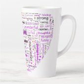 Tasse Latte Le coeur de maman (Droite)