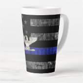 Tasse Latte Le colonel Thin Blue Line Distresse (Angle droit)