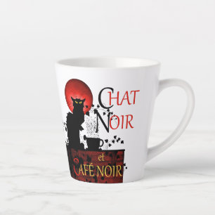 Tasse Latte Le Conversation Noir et Café Noir Café